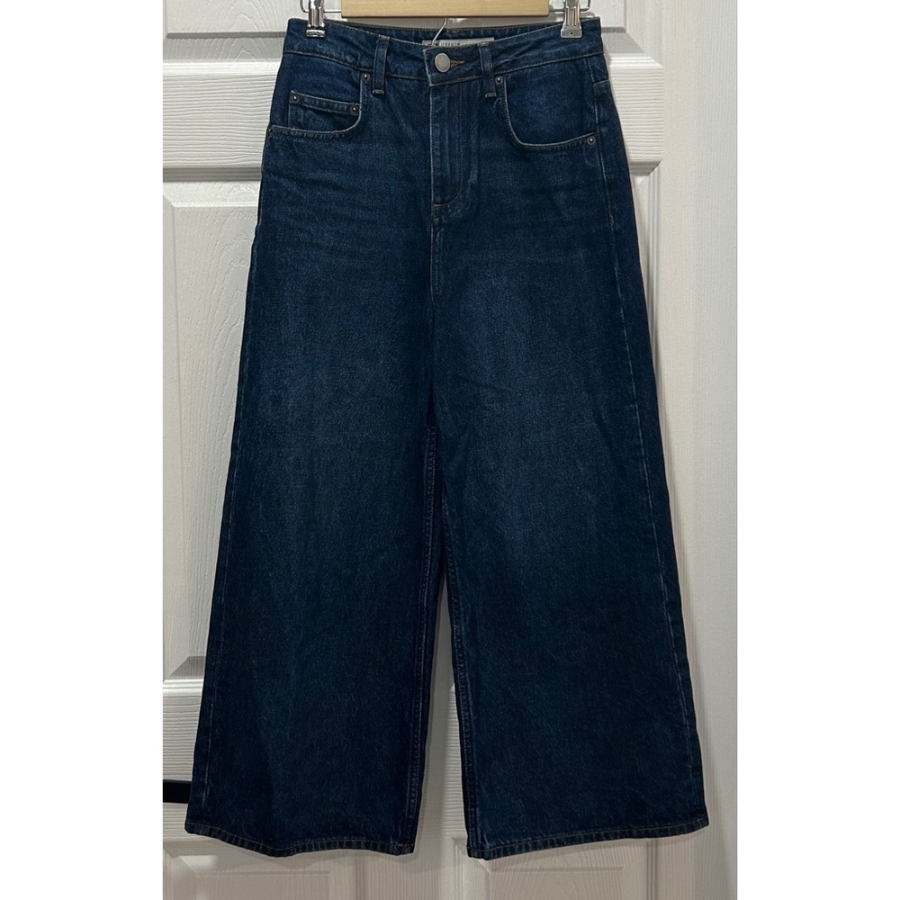 ASOS Women’s High Waist Dark Wash Wide Leg Ankle Jeans Size 26 / 30 Blue